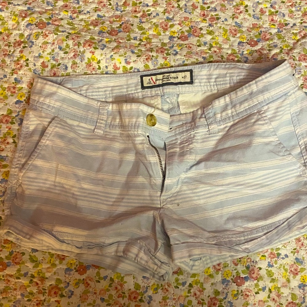 Abercrombie and Fitch Striped Low Rise Shorts